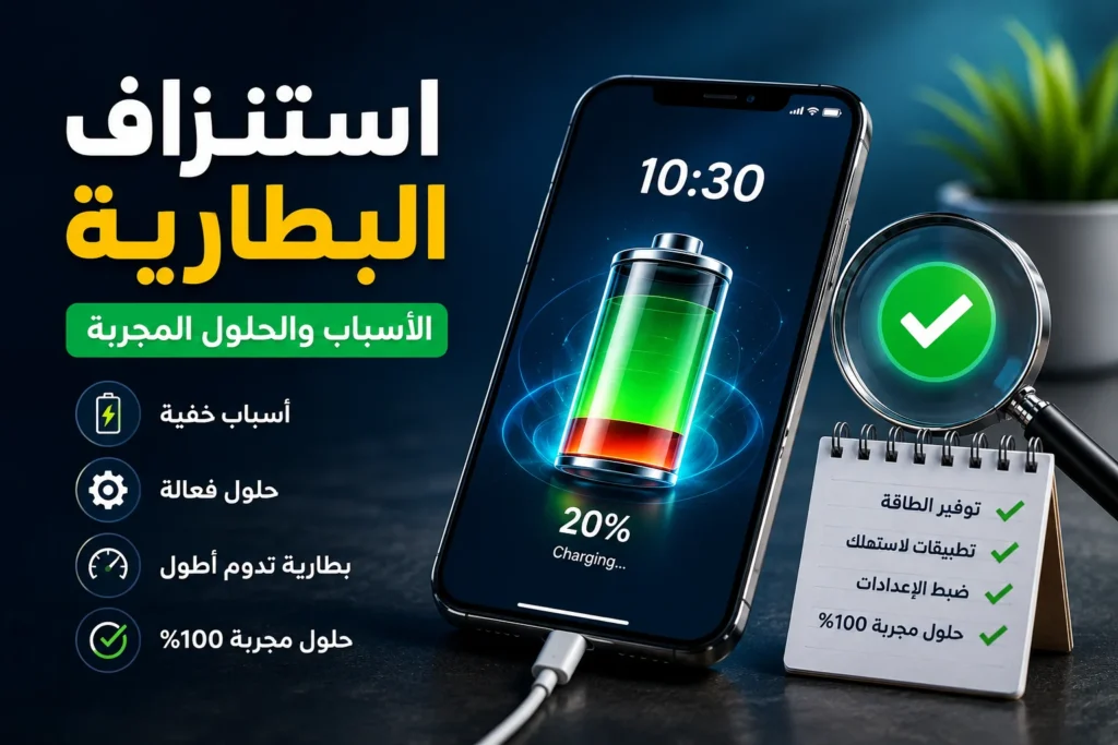 استنزاف البطارية الأسباب الخفية وأفضل الحلول المجربة لزيادة عمر الهاتف