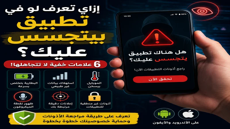 إزاي تعرف لو في تطبيق بيتجسس عليك