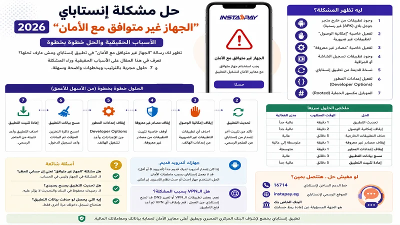 حل مشكلة Instapay Security Error