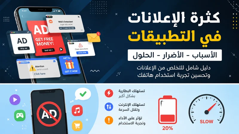 كثرة الإعلانات في التطبيقات على الهواتف الذكية