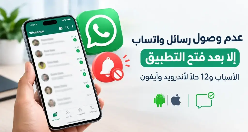 رسائل واتساب لا تصل إلا بعد فتح التطبيق