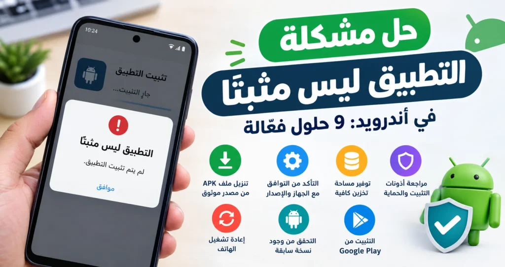 حل مشكلة التطبيق ليس مثبت